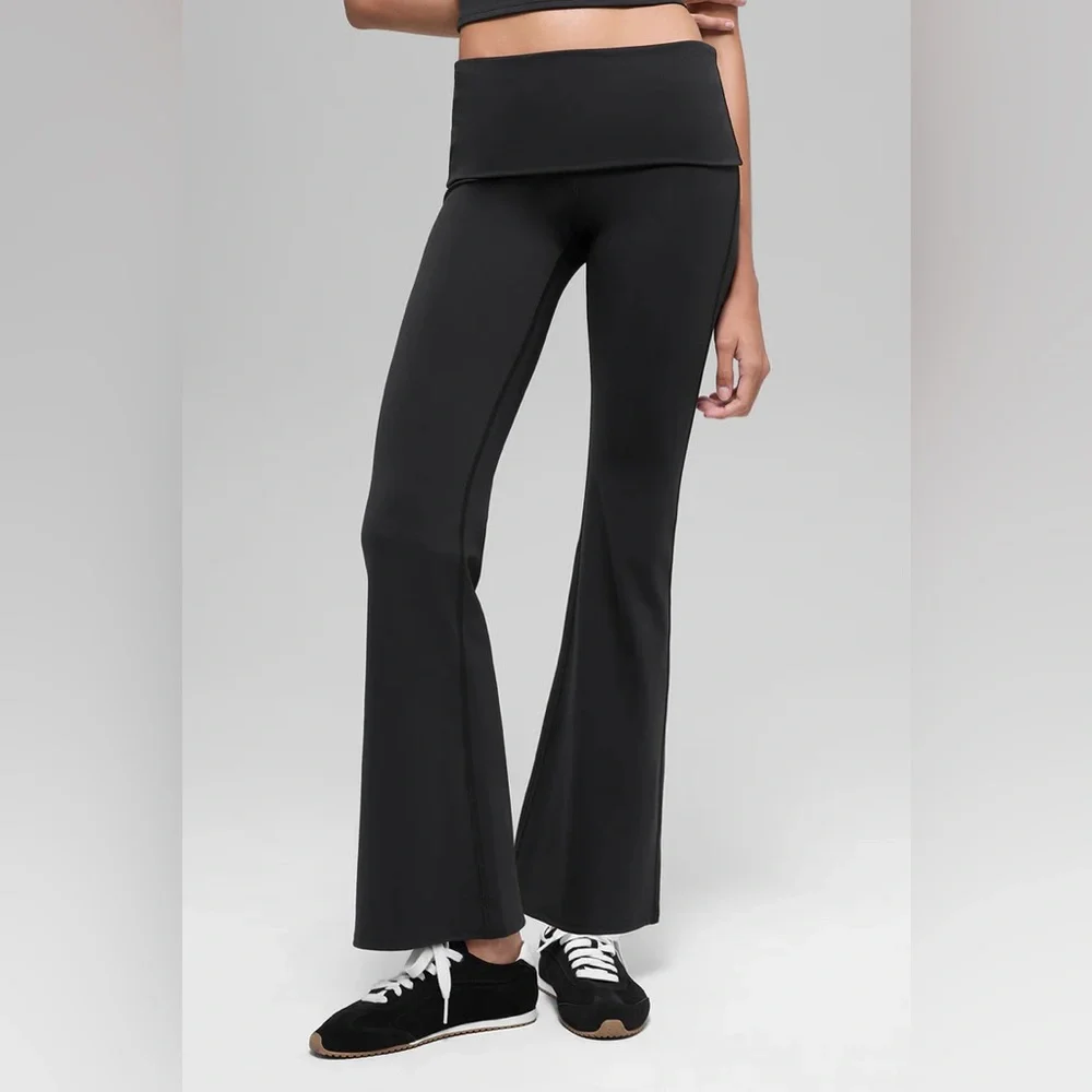 ALO Softsculpt 7/8 Foldover Flare Legging NWT sz S
